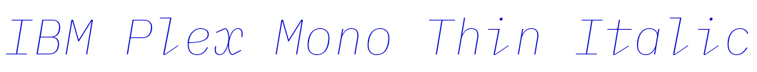 IBM Plex Mono Thin Italic шрифт